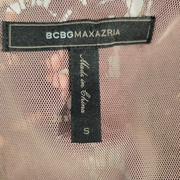 BCBGMaxAzria Maroon Lace Bell Sleeve Shift Dress - Picture 7 of 9